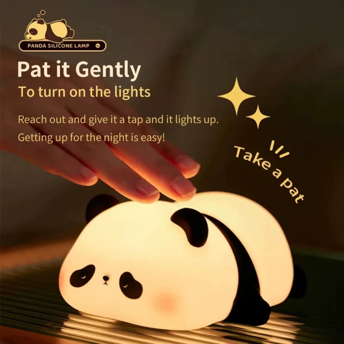 Mini Panda Silicone Night Light Rechargeable Timer Lamp for Bedroom Decor | Creative Cartoon Bedside Light | Perfect Gift