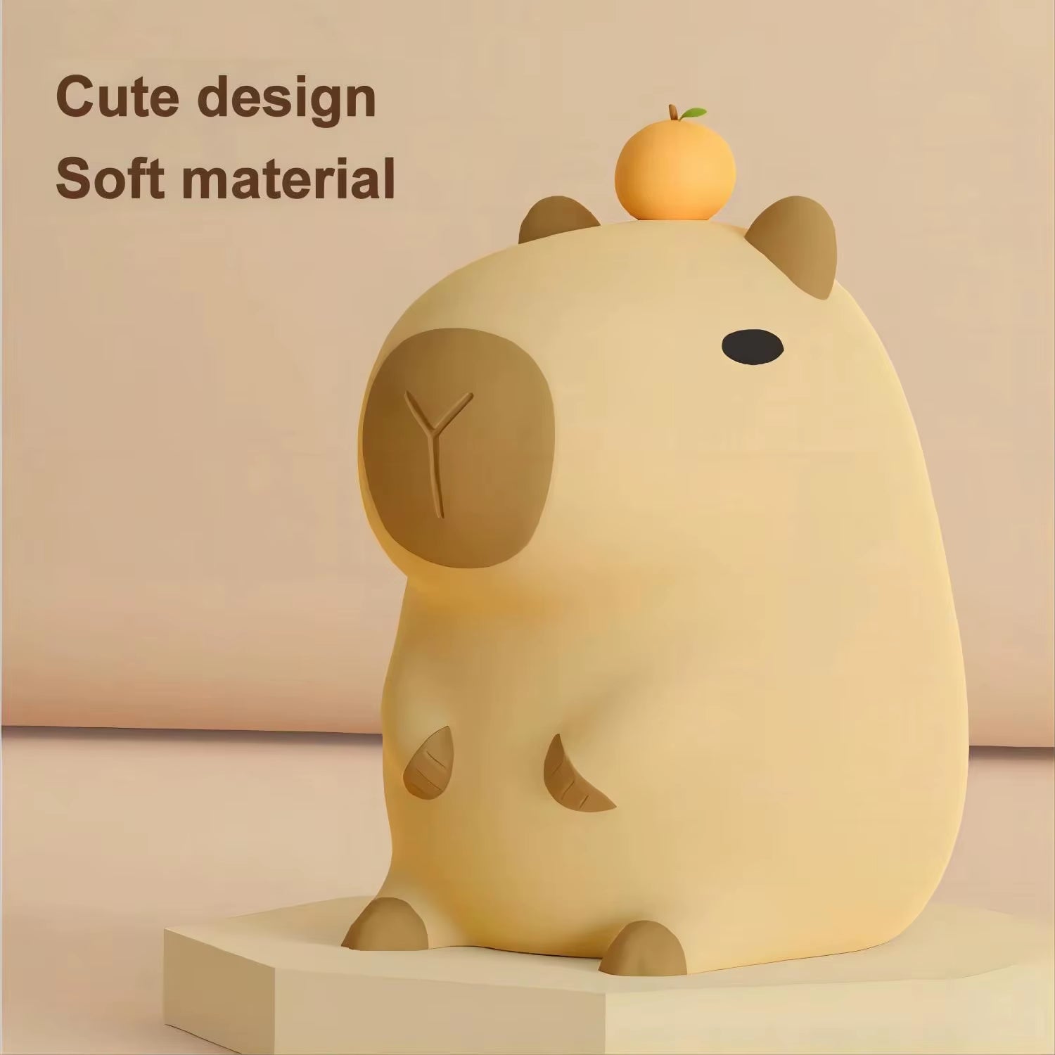 Adorable Silicone Capybara Night Light - USB Rechargeable Lamp with Timer for Bedroom Decor - Perfect Gift for Animal Lovers