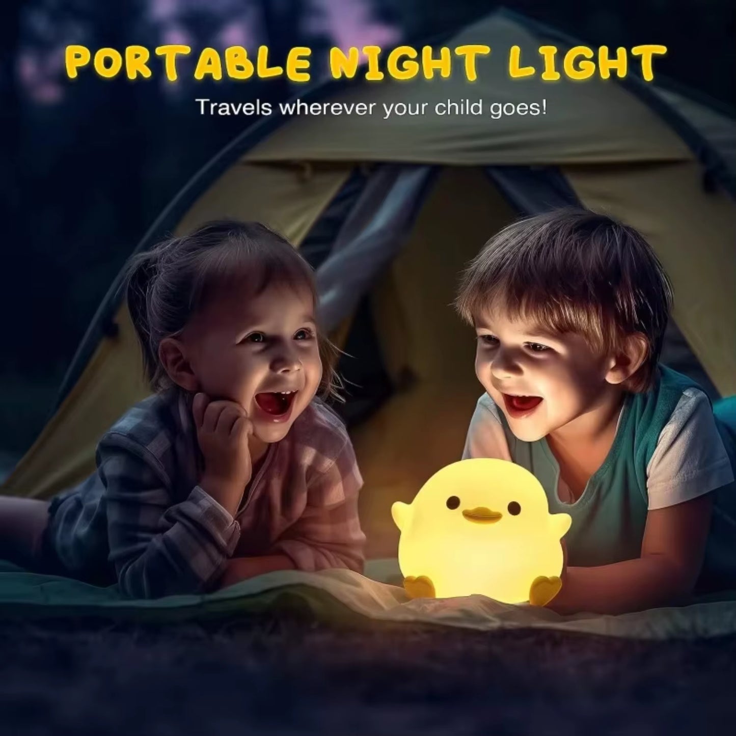 Dodo Duck Night Light Cute Duck Silicone Dimmable Nursery Nightlight Rechargeable Bedside Lamp Baby Bedrooms Living Room Space