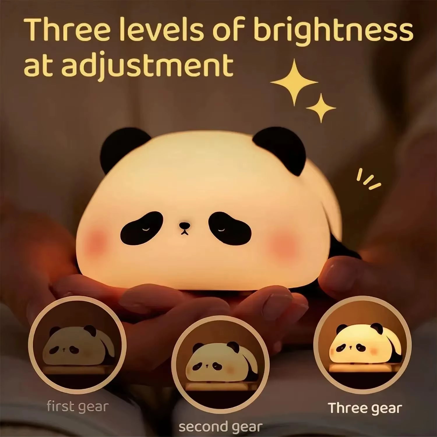 Mini Panda Silicone Night Light Rechargeable Timer Lamp for Bedroom Decor | Creative Cartoon Bedside Light | Perfect Gift