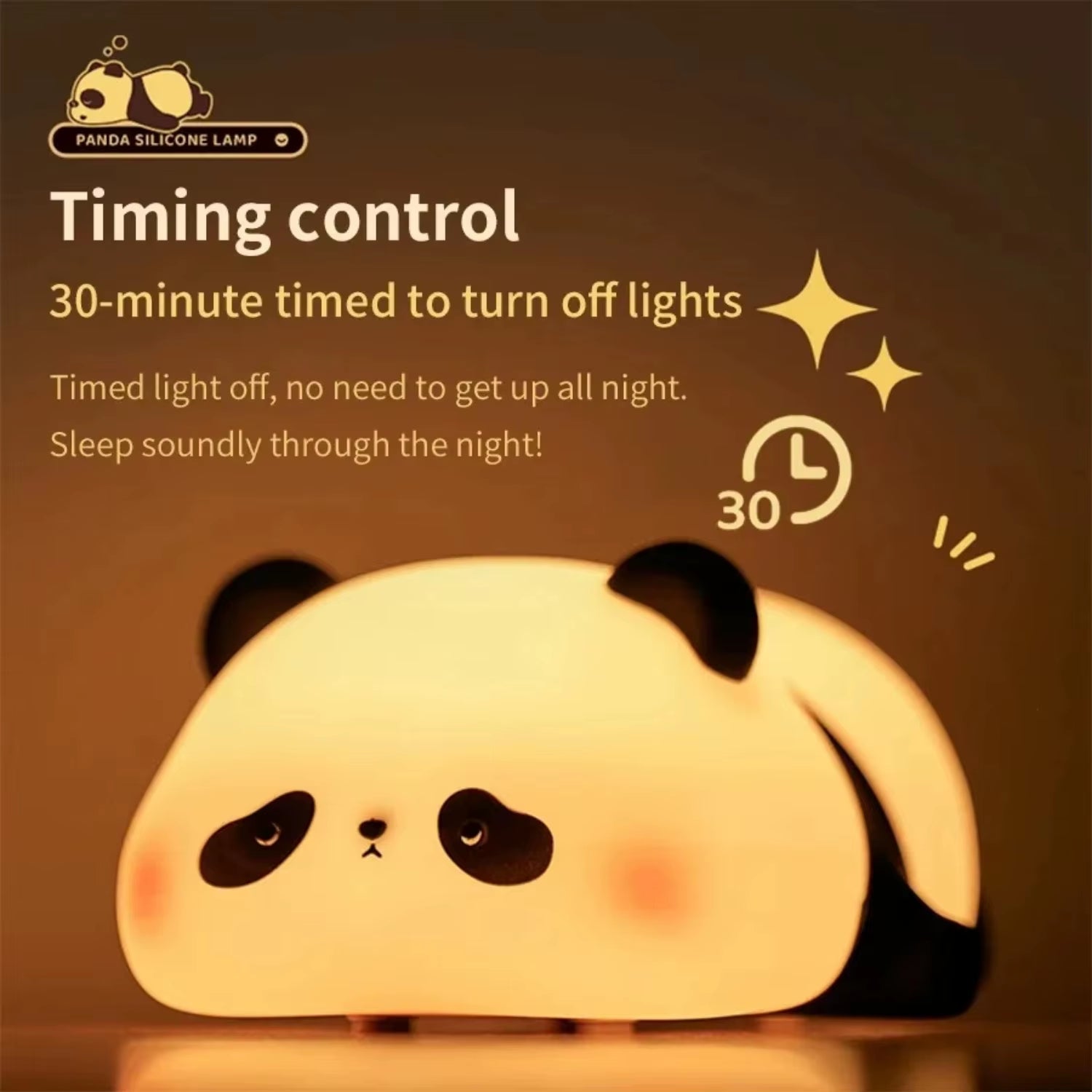 Mini Panda Silicone Night Light Rechargeable Timer Lamp for Bedroom Decor | Creative Cartoon Bedside Light | Perfect Gift